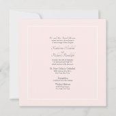 Invitation Carré des parents Mariages roses (Devant)