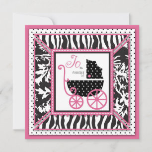 Invitation Carré d'invitation Boutique Chic