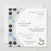 Invitation Carré d'invitation de garçon de cheval de (Dos)