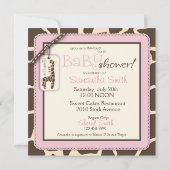 Invitation Carré d'invitation de Safari Girl B (Dos)