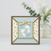 Invitation Carré d'invitation de Tiny Toes (Debout devant)