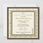 Invitation Carré d'invitation de Tiny Toes (Dos)