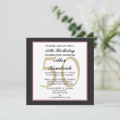 Invitation Carré du 50e anniversaire (Debout devant)