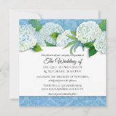 Invitation Carré Elegant Damask Hydrangea Floral Mariage (Devant)