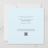 Invitation Carré élégant et simple moderne Ice Blue Mariage (Dos)