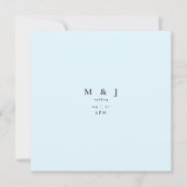Invitation Carré élégant et simple moderne Ice Blue Mariage (Devant)