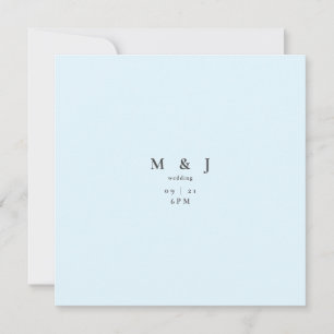 Invitation Carré élégant et simple moderne Ice Blue Mariage