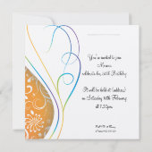 Invitation Carré élégante (Dos)