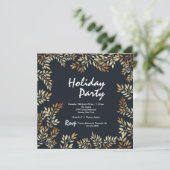 Invitation Carré Feuille d'or (Debout devant)