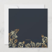 Invitation Carré Feuille d'or (Dos)