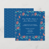 Invitation Carré Floral Batik d'Aiyana 3 (Devant / Derrière)