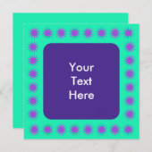 Invitation Carré frontalier Abstrait (Devant / Derrière)