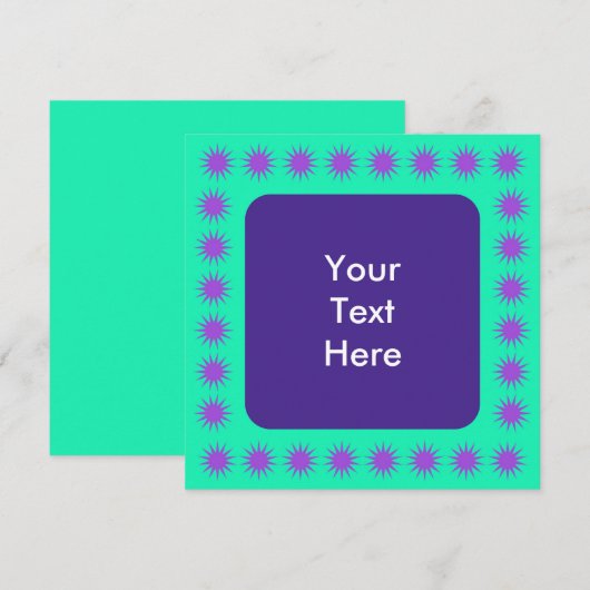 Invitation Carré frontalier Abstrait (Devant / Derrière)