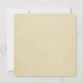 Invitation Carré Jaune + Blanc Floral Wreath Brunch de Pâques (Dos)