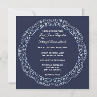 Invitation Carré Mandala Bleu