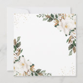 Invitation Carré Mariage chic Magnolia Floral Greenery (Dos)