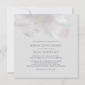 Invitation Carré Mariage d'aquarelle Iris (Devant)