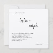 Invitation carré moderne (Devant)