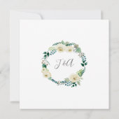 Invitation Carré Moderne Blush en Rose Blanche Eucalyptus Wre (Dos)