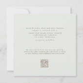 Invitation Carré moderne élégant et simple Mariage de taille (Dos)