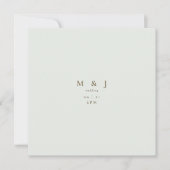 Invitation Carré moderne élégant et simple Mariage de taille (Devant)