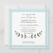 Invitation Carré Moderne Simple Ferme Bébé Garçon Douche (Devant)