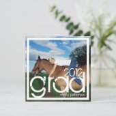 Invitation Carré photo moderne Graduation Party (Debout devant)