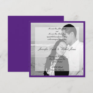Invitation Carré photo Vellum Look