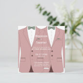 Invitation Carré Pink Gay Wedding Invite (Debout devant)