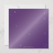 Invitation Carré Purple Sparkling Spider Web Halloween Party (Dos)