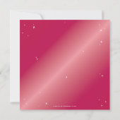 Invitation Carré rose araignée Web Halloween Party (Dos)