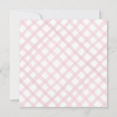 Invitation Carré Rose Rocking Horse Girl Baby shower Invitati (Dos)