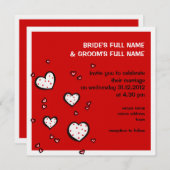 Invitation Carré rouge des Coeurs ténébreux (Devant / Derrière)