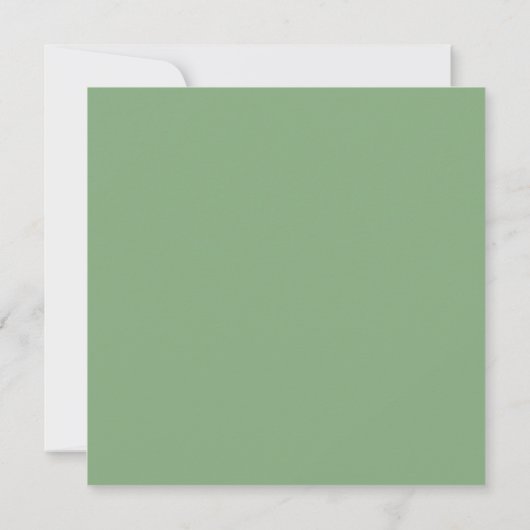 Invitation Carré Sage Green Eucalyptus Mariage (Dos)
