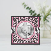 Invitation Carré sauvage 1 d'anniversaire de chose (Debout devant)