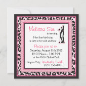 Invitation Carré sauvage 1 d'anniversaire de chose (Dos)