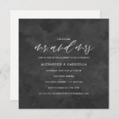Invitation Carré Script Futur M & Mme Engagement Party (Devant / Derrière)