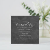 Invitation Carré Script Futur M & Mme Engagement Party (Debout devant)