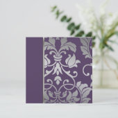 Invitation Carré Silver Damask (Debout devant)
