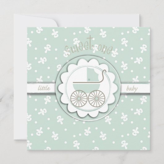 Invitation Carré Sweet One Card (Devant)