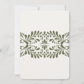 Invitation Carreau de Talavera vert Fête espagnole Baby Sprin (Dos)