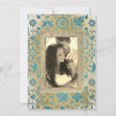 Invitation Carreaux bleu rustique Talavera Vieux Mariage mexi (Dos)