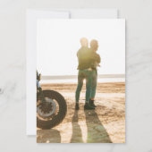 Invitation Carreaux bleus Bougainvillea photo enregistrer la (Dos)