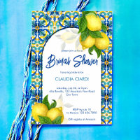 Carreaux bleus citron Amalfi Positano douche nupti