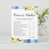 Invitation Carreaux bleus Citrons au-dessus ou en-dessous du  (Debout devant)