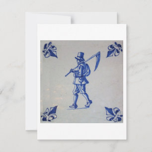 Invitation Carreaux bleus Delft - Moteur portante Scythe ou f