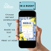 Invitation Carreaux d'Amalfi Lemon Méditerranéen Brunch de Ma