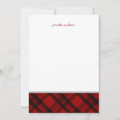 Invitation Carreaux Gingham Rouge Sarcelle Pastel Moderne (Devant)