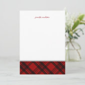 Invitation Carreaux Gingham Rouge Sarcelle Pastel Moderne (Debout devant)