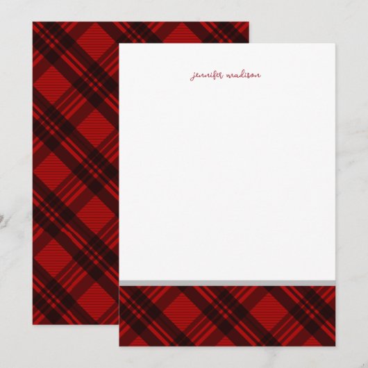 Invitation Carreaux Gingham Rouge Sarcelle Pastel Moderne (Devant / Derrière)